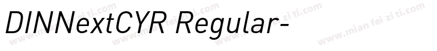 DINNextCYR Regular字体转换